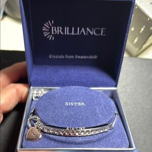 Kohl's Silver Crystal Embellished Bracelet